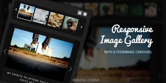 Responsive Image Gallery with a Thumbnail Carousel