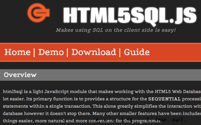 JavaScript的开放源码库的SQL代码数据库